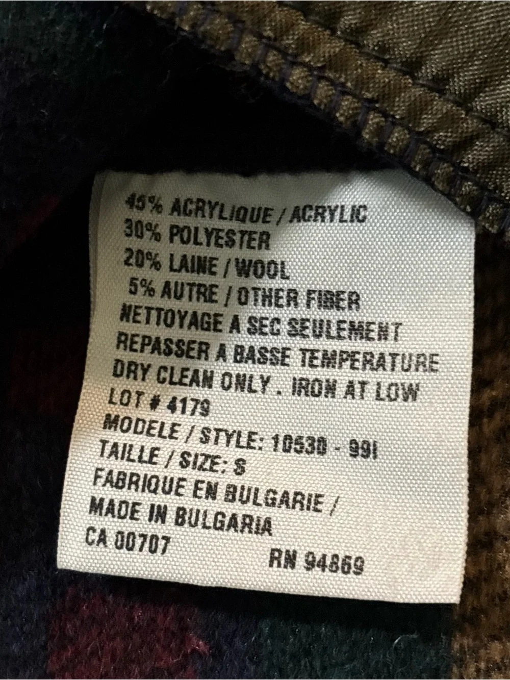 Vintage Tribal Sportswear Aztec Southwest Wool Blend Zip Vest Men’s S Women’s L